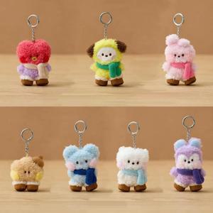 BT21 KPOP 부츠 미니 스카프 스노우 부츠, 키체인 펜던트, 러브 백 행거 장식, 팬 선물, 생일 선물, 커플 선물
