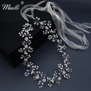 Mialas-라인석 벨트, 여성 액세서리, 신부 웨딩 드레스 벨트, 크리스탈 진주 스트 라스, 신부 들러리, 새시 장식 선물