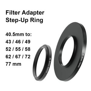 카메라 렌즈 필터 어댑터 링 스텝업 링 메탈 (40.5mm 렌즈용) - 43 46 49 52 55 58 62 67 72 77mm UV ND CPL 렌즈 후드 등