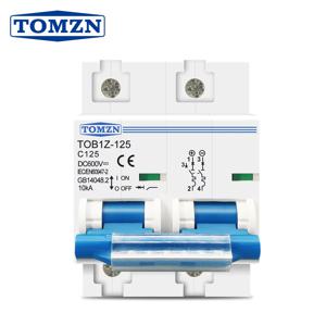 TOMZN 2P DC MCB 600V 125A 100A 80A 회로 차단기 (PV 시스템용 C 커브 배터리 메인 스위치)