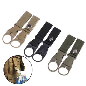 2pcs 물병 홀더 등산 Carabiner 벨트 배낭 걸이 후크 클립 다기능 물병 나일론 웨빙 버클 후크
