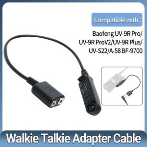 Baofeng UV-9R 프로 방수 라디오 어댑터 케이블, UV-9R 플러스 UV-XR 방수 워키토키용 마이크, 2 핀 헤드셋 스피커