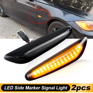 BMW X3 E83 2004-2010 E82 E81 E88 E90 E91 E92 E93 E60 E61 에러 없는 LED 사이드 마커 방향지시등 블링커 램프 2개