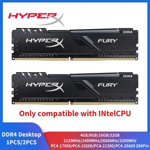 HyperX Fury Memoria DDR4 8GB 16GB 4GB RAM 3200MHz 2666MHz 2400MHz 2133MHz 데스크탑 RAM 1.2V DIMM PC-21300 25600