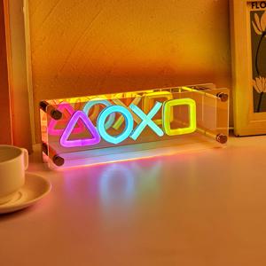 1pc 새로운 트렌드 XOXO LED 인피니티 미러 라이트 벽 마운트 및 테이블 마운트 USB 전원 생일 선물 파티 장식 룸 장식 조명
