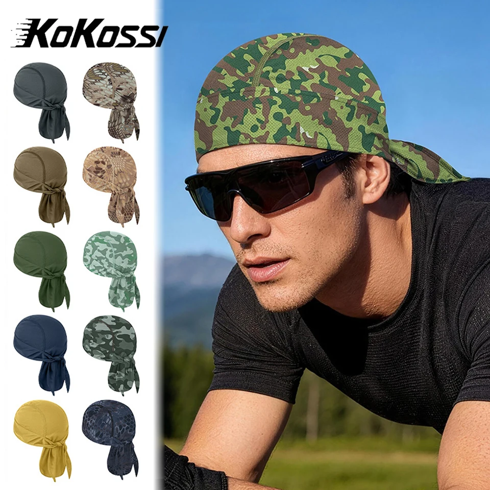 KoKossi 여름 통기성 메쉬 모자 속건성 헤드스카프 자외선 차단 땀 흡수 스포츠 야외 라이딩 사이클링 헤드밴드