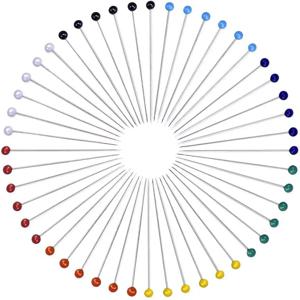 가발 마킹에 대 한 진주 머리 핀 50 개/상자 진주 공 머리 핀에 라운드 진주 머리 바늘 스트레이트 핀 DIY 바느질 핀 36mm