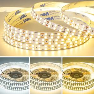 240LEDs/M 더블 로우 SMD 2835 LED 스트립 AC220V DC24V 유연한 절단 가능 소프트 램프 따뜻한/중립/백색광 10mm 11mm 장식 조명