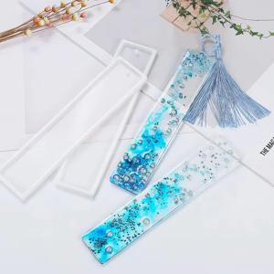 직사각형 실리콘 북마크 레진 몰드 DIY 북마크 몰드 제작 에폭시 레진 쥬얼리 DIY 공예 실리콘 투명 몰드