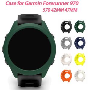 Garmin Forerunner 570 42MM 47MM 스마트워치용 케이스, Garmin Forerunner 970용 부드러운 실리콘 경량 범퍼 커버 보호대