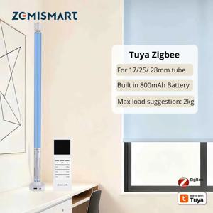 Zemismart Zigbee 스마트 충전식 롤러 셰이드 블라인드 모터 17mm 25mm 28mm 튜브용 투야 스마트 라이프 앱과 호환