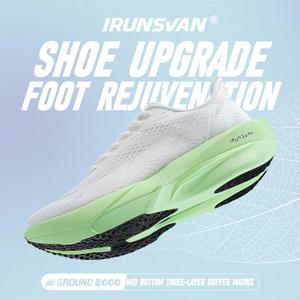 IRUNSVAN 탄소 섬유 운동화 초급/고급 운동화 통기성과 편안한 두꺼운 바닥 운동화 남여 공용 130