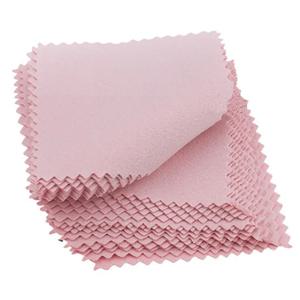 50개 8x8cm 보석 은 세척 천 보석 관리용 은 광택 천
