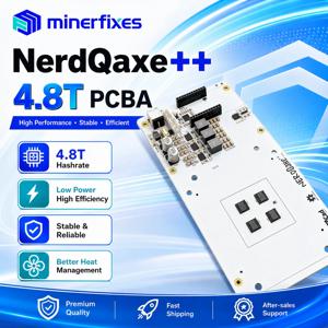 NerdQaxe++ 4.8T PCBA 비트코인 ​​채굴기 보드 SHA-256 높은 해시레이트 채굴 모듈 저전력 DIY 암호화폐 채굴 하드웨어 PCBA