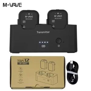 M-VAVE WP-12 무선 이어폰 모니터 시스템 2.4GHz 1T2R 시스템, 초저지연 24시간 재생, 1800mAh 충전 케이스 포함