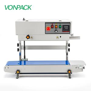 VONPACK FR-770 연속 밴드 실링기 자동 열 실러 기계 수직 플라스틱 실러 파우치 포장기