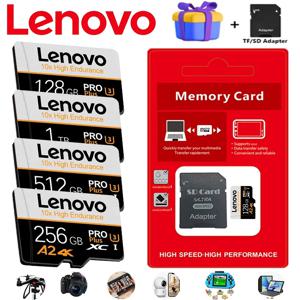 레노버 컴팩트 SD 카드 메모리 카드 마이크로 TF SD TF 카드 1TB 64GB 256GB 백업 지원 HD V10 모바일/닌텐도 스위치용