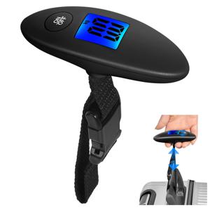 40kg/100g 휴대용 수하물 저울, 고정밀 여행용 디지털 휴대 저울, 웨빙 벨트 포함 LCD 디지털 전자 수하물 저울