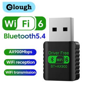 Elough 드라이버가 필요 없는 Bluetooth BT5.4 WiFi6 무선 네트워크 카드 AX900 Bluetooth WiFi 2 in 1 USB WiFi 수신기