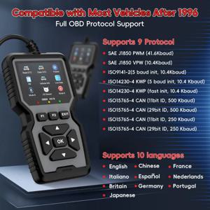 자동차 OBD2 스캐너 진단 도구 V519 다국어 OBDII 자동차 전압 테스터 엔진 결함 코드 스캐너 자동차 코드 리더
