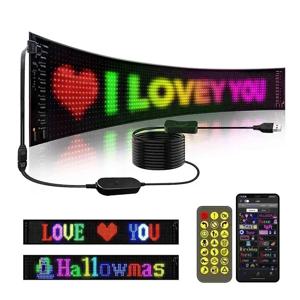 LED 매트릭스 픽셀 패널 광고 조명 유연한 RGB 패턴 스크롤 디스플레이 자동차 매장 알림등 축제 서프라이즈 도구