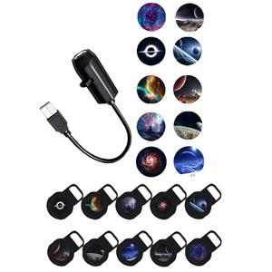 1개 LED 은하계 프로젝션 조명 1개 조명+10개 사진 변경, LED 은하계 프로젝터, 별이 빛나는 하늘 조명 야간 조명'