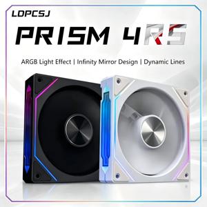 LDPCSJ PRISM 4 RS 12cm ARGB 4핀 컴퓨터 케이스 팬 저소음 쿨링 12V 대용량 풍량 1200RPM 데스크탑 게이밍 PC 조립용