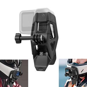 유니버설 오토바이 헬멧 턱 브래킷 마운트 클립 DJI 오스모 액션 5프로 4 고프로 13 12 11 10 인스타360 카메라 액세서리