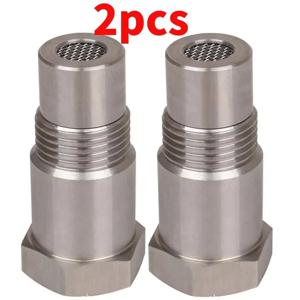 2피스 M18x1.5 산소 센서 어댑터 미니 3방향 촉매 변환기를 장착하여 오작동 표시등 제거