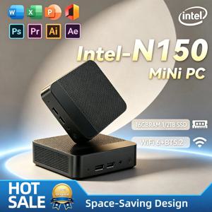초고속 인텔 N150 미니 PC 16GB DDR4 512GB NVMe SSD 트리플 4K WiFi6 저소음 쿨링 컴팩트 데스크탑 사무실 가정 미디어 편집