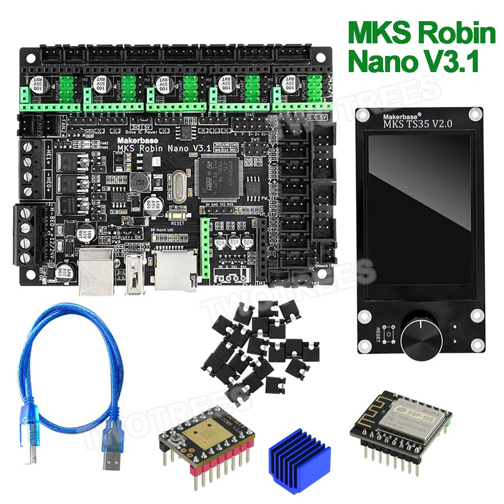 Makerbase MKS Robin Nano V3.1 제어 보드 3D 프린터 마더 보드 TS35 TFT 터치 스크린/WIFI 모듈 A4988 TMC2209에 적합