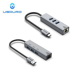 USB C 허브 도킹 스테이션 타입 C - RJ45 1000Mbps 이더넷 어댑터 USB3.0 허브 기가비트 네트워크 카드 100W 충전 도크 확장