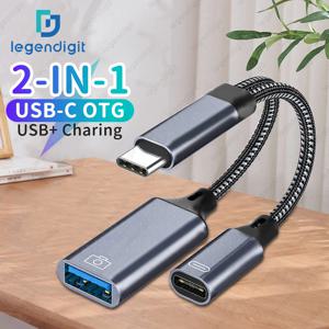 2in1 타입 C to USB A OTG 케이블 폰 어댑터 (충전 코드 및 USB 포트 포함) 아이폰15 16 프로 맥 아이패드 삼성 화웨이 노트북용
