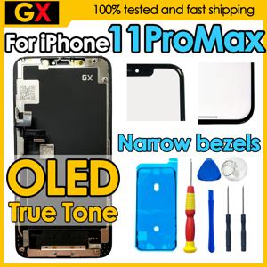180 일 보증 GX OLED For iPhone 11 Pro Max 스크린 교체 전화 모바일 디스플레이 터치 디지타이저 어셈블리 수리 키트 LCD