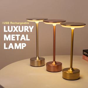 LED 테이블 램프 터치 센서 야간 조명 USB 충전식 휴대용 침실 야간 조명 무선 독서 램프 레스토랑 호텔 바