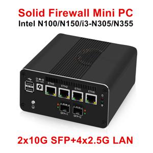 토포튼 솔리드 방화벽 미니 PC 2x 10G SFP+ 4x/8x 2.5G LAN 트윈 레이크 인텔 N150 DDR5 NVMe 프록시모스 pfSense 네트워크 홈랩 서버