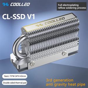 COOLLEO CL-SSD V1 M.2 2280 SSD Nvme 방열판 솔리드 스테이트 드라이브 라디에이터 완전 전기 도금 리플로우 용접 AGHP 히트 파이프 쿨러