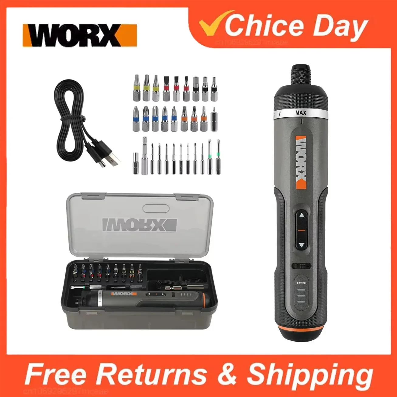 Worx 30비트 세트 전동 공구 WX242 전기 드라이버 세트 스마트 무선 드릴 드라이버 USB 충전식 세트 가정용 수리