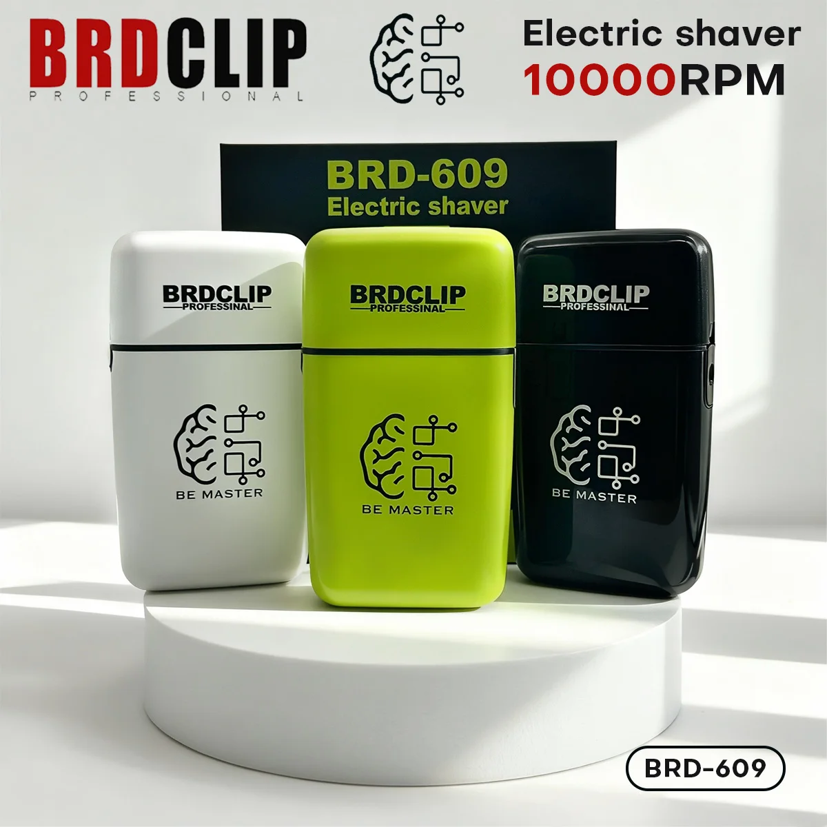 BRDCLIP 전기 면도기 충전식 면도기 10000RPM 전문가용 포일 면도기 무선 남성용 면도기 BRD-609