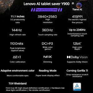 레노버 리전 Y900 새로운 13인치 AI 게이밍 태블릿 4K 144Hz 고주사율 스냅드래곤 8 엘리트