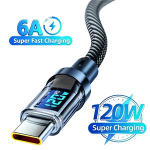 120W 데이터 케이블 USB to Type-C 고속 충전 디지털 디스플레이 데이터 와이어 아이폰 삼성 샤오미 화웨이 폰용 퀵차지 코드