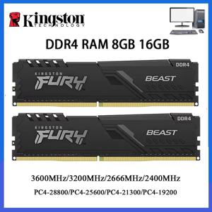 Kingston BEAST DDR4 RAM 3200MHz 2666MHz 3600 2400MHz 8GB 16GB 4GB 게임용 데스크탑 메모리 PC4-25600 PC4-19200 288Pin DIMM DDR4 RAM
