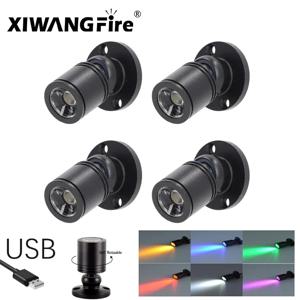 LED USB 5V 3W LED 스포트라이트, 표면 장착 캐비닛 쇼케이스 카운터 주얼리 램프, 회전 각도 천장 미니 스포트라이트