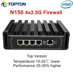 토포튼 팬리스 방화벽 미니 PC 인텔 코어 i7 i5 i3 8505 N150 J6412 J5005 6305 4x2.5G LAN NAS 컴퓨터 pfSense OPNsense AES-NI