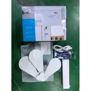 휴대용 무선 미니 천장 선풍기 조명 USB 선풍기(리모컨, 스탠드, 야간 조명 포함), 가정, 야외, 캠핑, 새해 선물