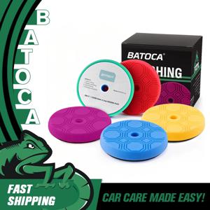 BATOCA 5/6인치 버핑 폴리싱 패드 T20–T120 헥스 폼 컷팅 및 피니싱 스폰지 패드 키트 (DA/RO 자동차 버퍼 폴리셔용)