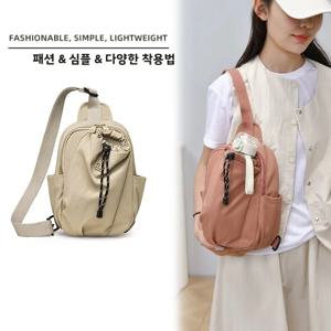 여성용 야외 스포츠 가슴 가방 드로스트링 물병 가방 하이킹 등산 싱글 숄더백 경량 통근 물병 크로스백