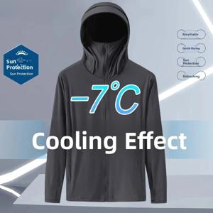 여름 아이스 실크 얇은 후드 자외선 차단 선스크린 의류 아우터 남성 낚시 자외선 차단 의류 브랜드리스 패션...