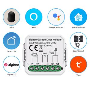 Tuya WiFi/Zigbee 차고 문 개폐기 스마트 라이프 애플리케이션 스위치 모듈(앨리스 알렉사 구글 홈 어시스턴트 포함)