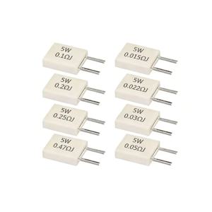 10PCS BPR56 5W 비유도성 세라믹 시멘트 저항 0.01R 0.015 0.022 0.025 0.02 0.033 0.047 0.05 0.1 0.15 0.2 0.25 0.5 1 옴
